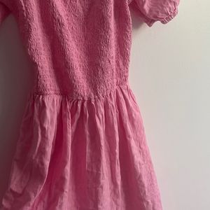 Pink Short Dress With Back Cutout