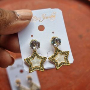 MOP & AD Studded Korean Earrings