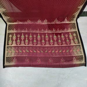 Chiffon Maroon Saree