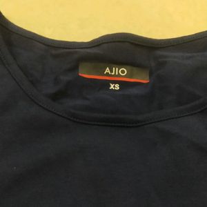 Blue Ajio Super Stretchable T Shirt For Women