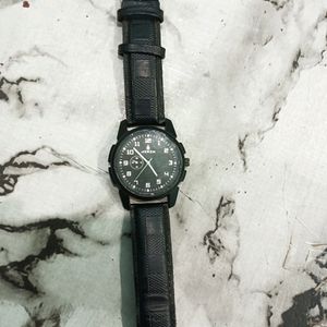 Premium Black Analog Wrist Watch