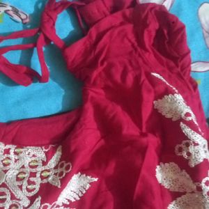 Magenta Pink Tie Knot Kurti