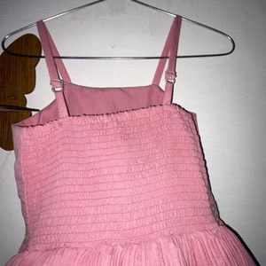 pink flared short dress 👗💕