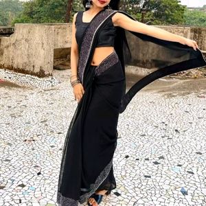 black saree