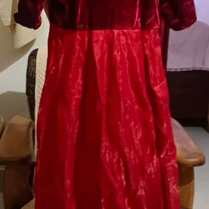 Red And Maroon Western Gown