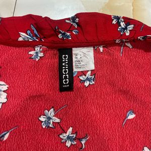 H&M Floral Red