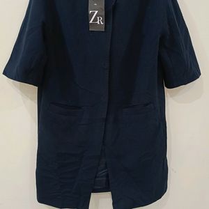 Navy Blue Trench Coat For Women