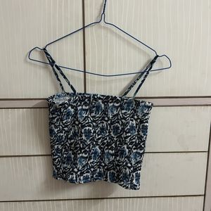 Stretchable Ocean Blue Crop Top