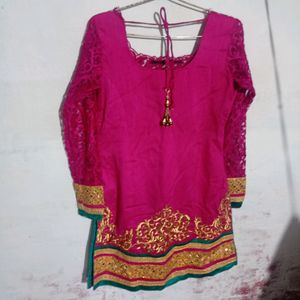 Pink Latest Patiala Dress Suit