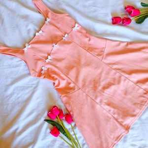 Y2k Cottagecore Peach Dress