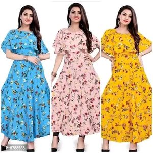 1 Na Bhav Ma 3 Frock Hurry Beautiful FlowerFrock