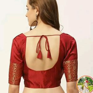 New Studio Shringaar Maroon Design Saree Blouse