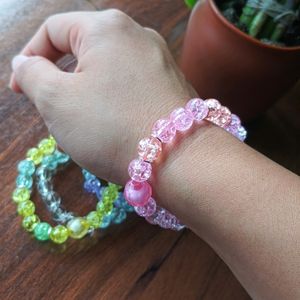 Beautiful Crackle Bead Bracelet (1pc)