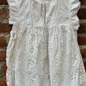 Mango Eyelet Top