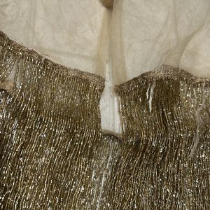 Embellished Sequin Gold Poncho