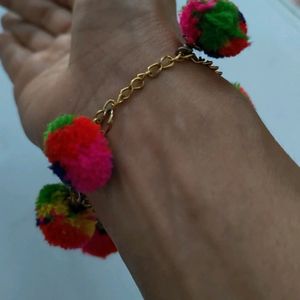 Pompom Bracelet /Anklet/Armlet