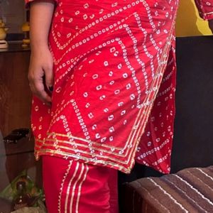 Red Badhani Dhoti Kurta Sets