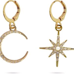 Star And Moon Earrings