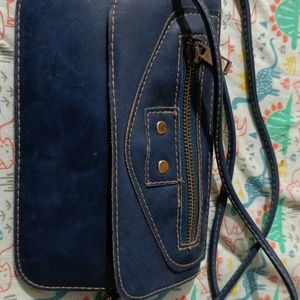 Price Drop Alert! Blue Solid Sling Bag