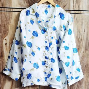 Off White Floral Shirt Size-38-40