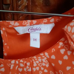 Girls Orange Colour Top