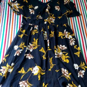 Branded Floral Print Dress