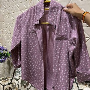 Lavender Crop Shirt