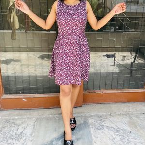 Dotti Floral Deep Mauve Dress