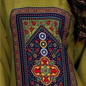 Olive Printed Beautiful Kurta From My-ntra L Size