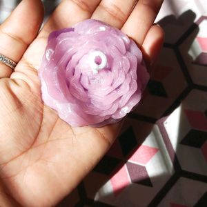 Purple Rose Candle