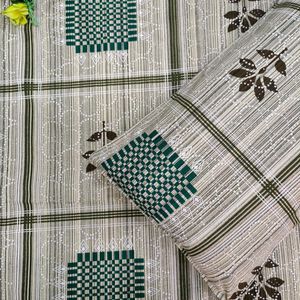 Khadi Print Double Bedsheet with Pillow Covers