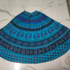 Women Blue 💙 Ethnic Skirt