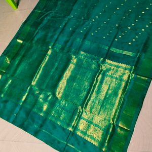 Sea Green Colour Pure Kanchi Pattu Saree