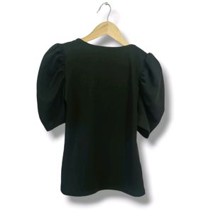 Black Balloon Sleeves Top (Women's)