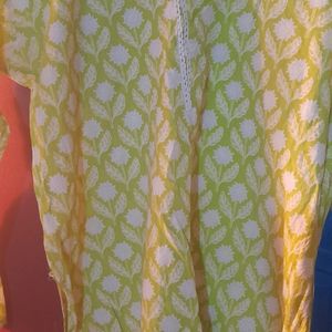 Lemon Green Short Kurti