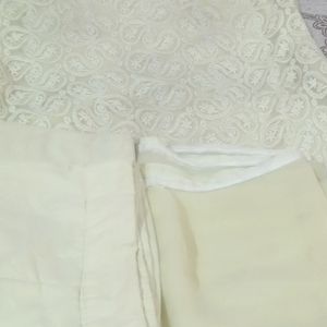 Plazo Dupatta Full  Sut With Short Embroidery And Plazo