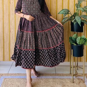 Ajrakh Block Print One Piece Dress