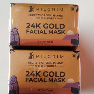 Combo Of 2 Pilgrim Gold Facial Mask