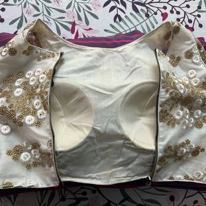 Off White Padded Blouse