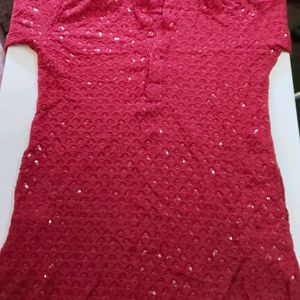 Red Men's Kurta