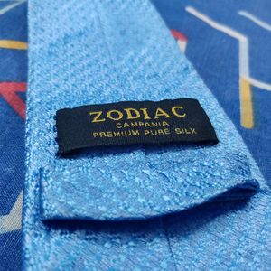 Zodiac Silk Sky-blue Bright Tie