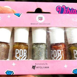 MY Glam PopXo 5pcs shimmery nail paint set