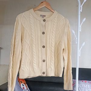 Off White Knitted Sweater