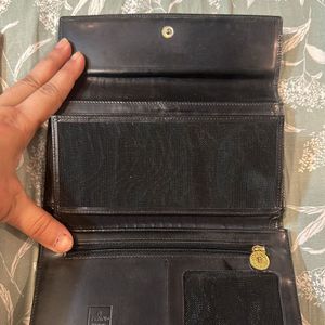 Fendi Grey Zucchino Canvas Wallet