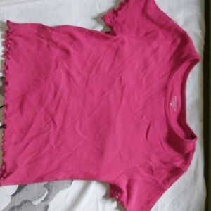 Superstar Pink Ribbed Top