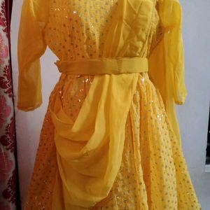 Yellow 💛 Haldi Ceremony Dress