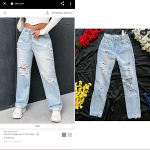 Zara ripped jeans