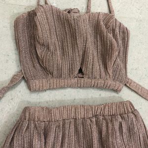 Shimmery Pink Two Piece