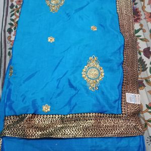 New Saree With Border Less