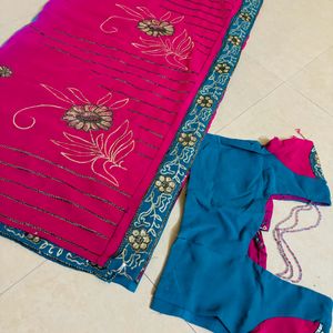 two color saree